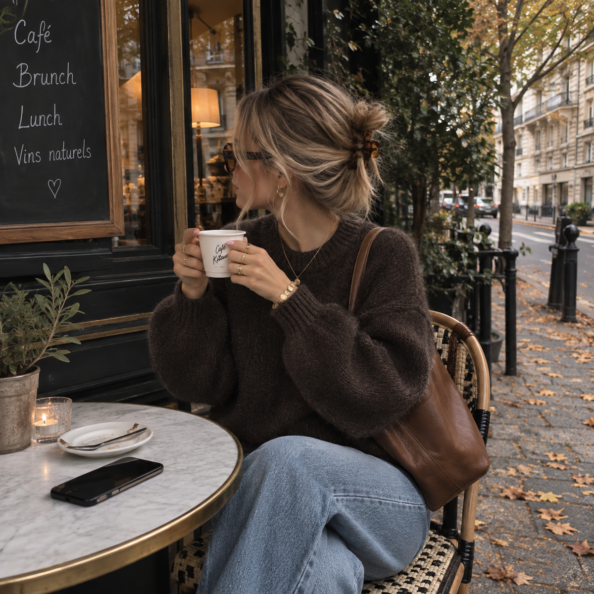 Lien sweater- dark brown