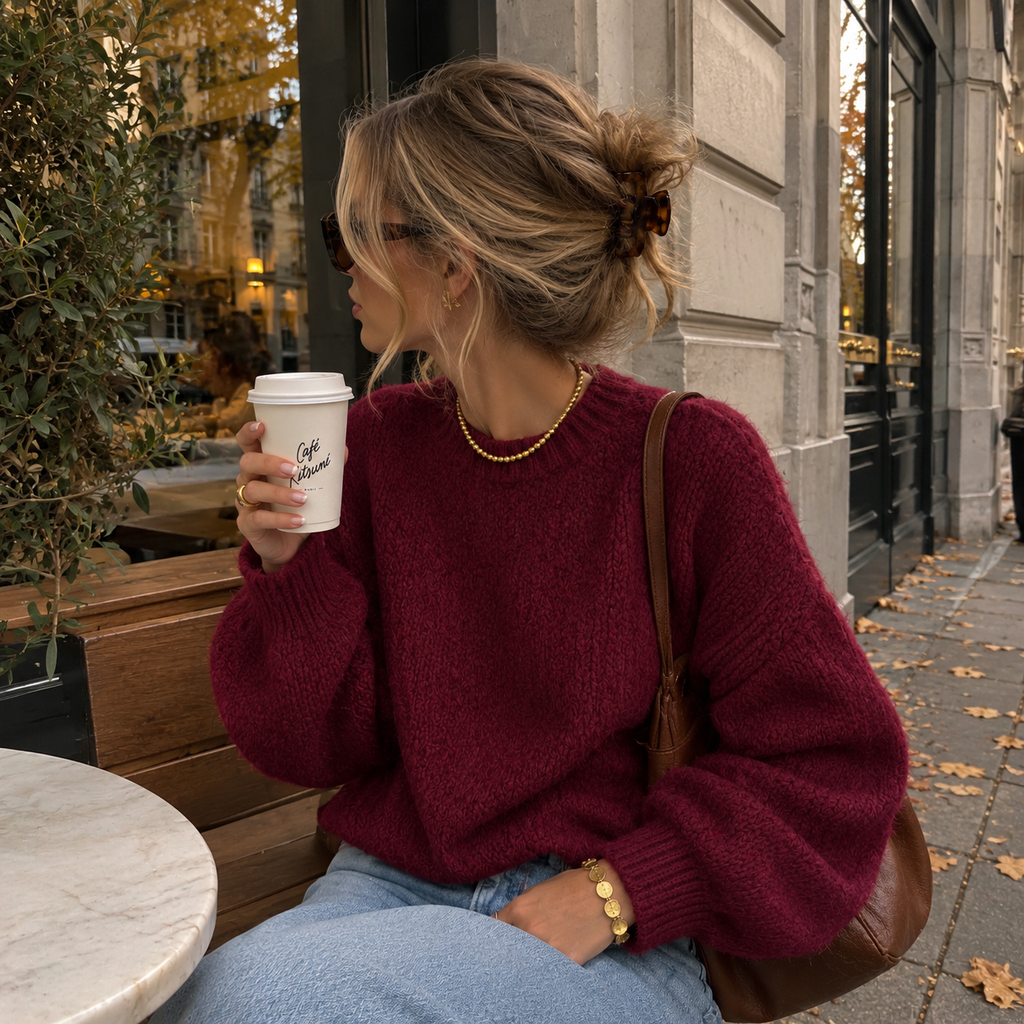 Lien sweater- bordeau