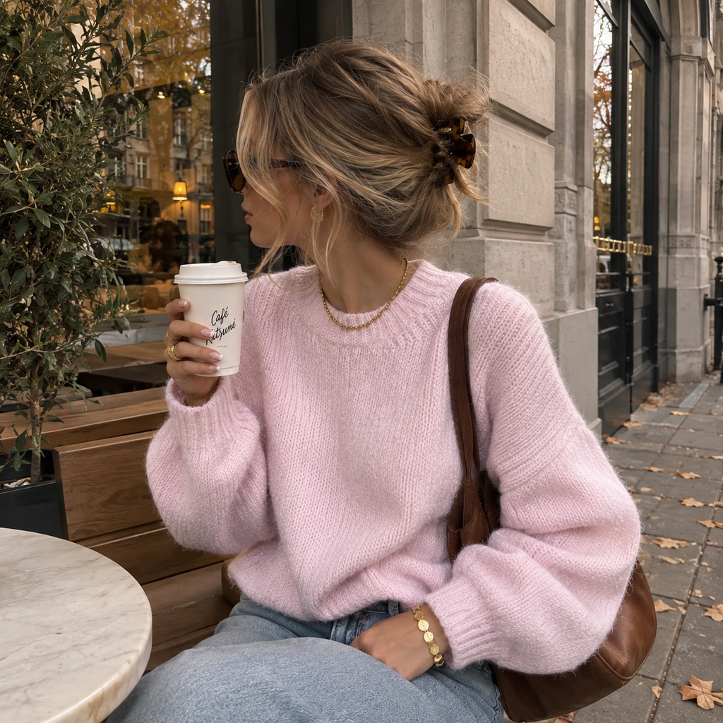 Lien sweater- sweet pink